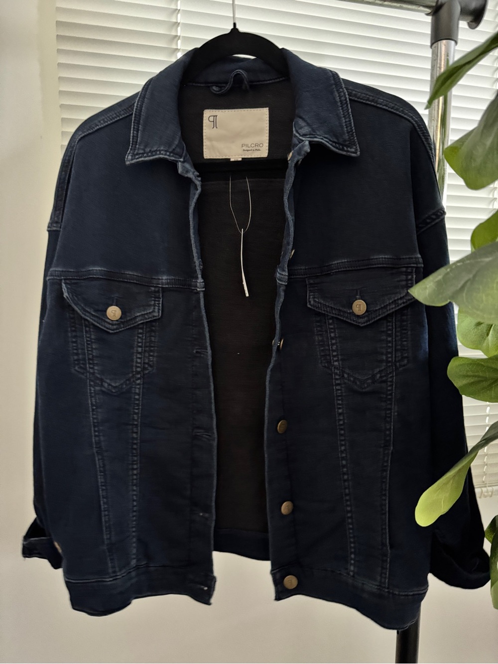 Pilcro Men's Navy Blue Denim Jacket